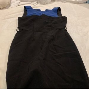 Blue and black dress